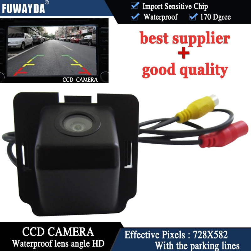 FUWAYDA CAR REAR VIEW REVERSE BACK CCD/170 DEGREE/WITH REFERENCE LINE/WATERPROOF/NIGHT VISION CAMERA FOR MITSUBISHI OUTLANDER HD