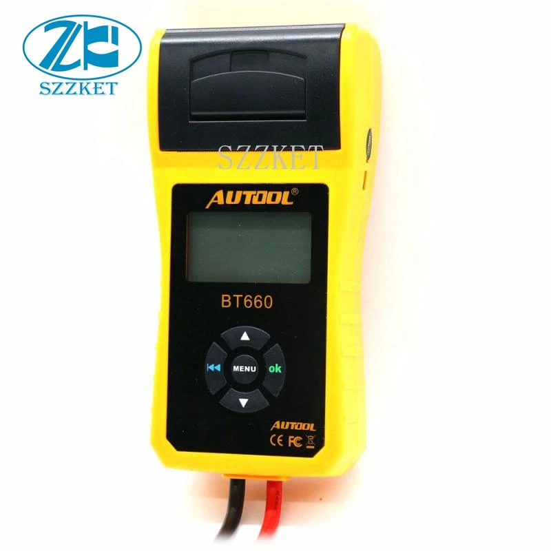 Portable Battery Detector Thermal Printer BT660, Multilingual Handheld Portable Battery Tester Thermal Printer BT-660