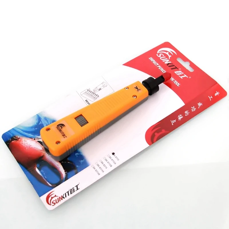 ReadStar SUNKIT SK-8110 RJ45 RJ11 Impact Punch Down Tool Networking Telephone Module Wire Tool Cutter Wire Tracker