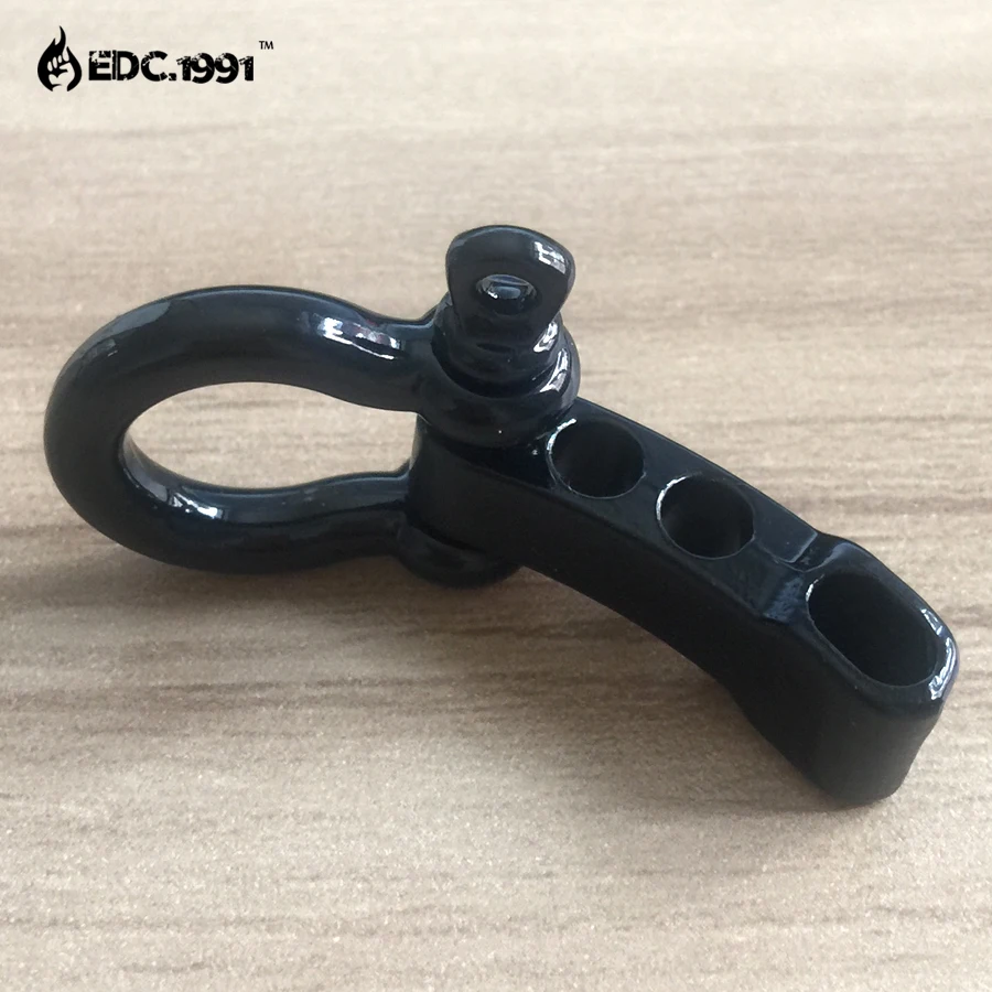 200pcs/lot Steel Anchor Shackle Outdoor Camping Survival Rope Paracord Bracelet Buckles black