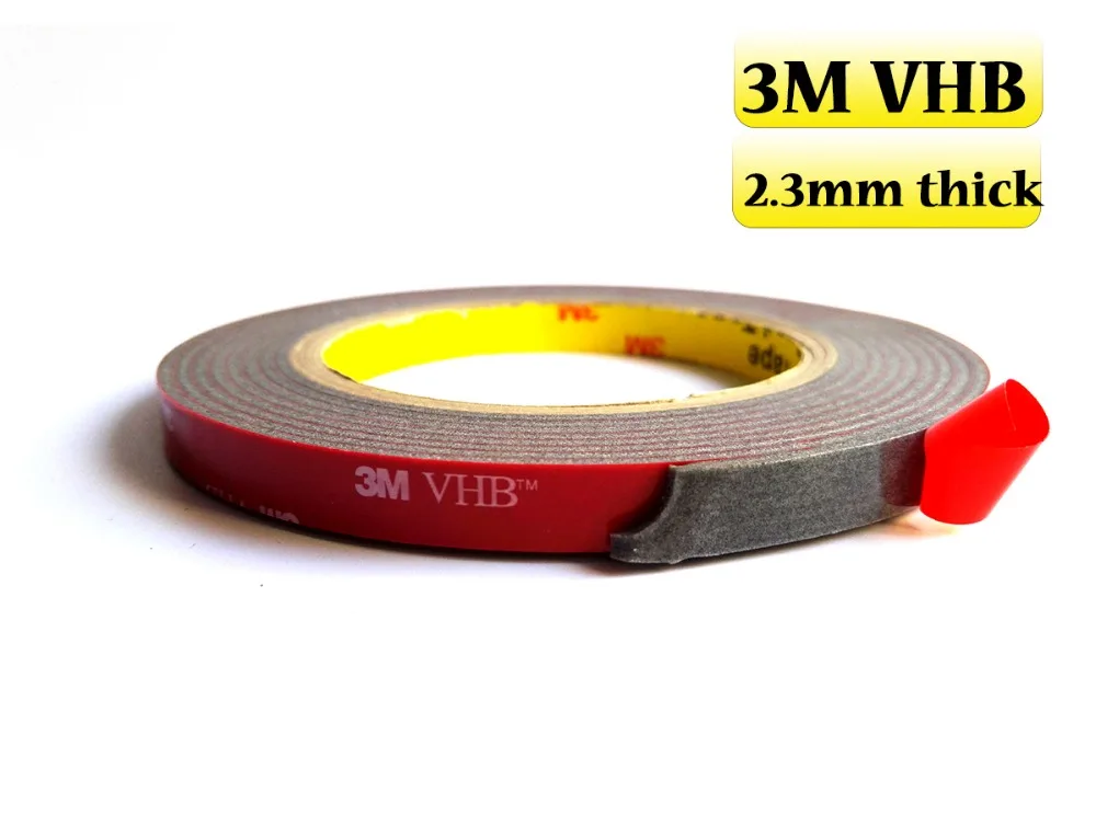 10pcs/lot 3M VHB 4991 Double-sided Acrylic Foam Tape Super Thick  Automotive 100mm x 100mm 2.3mm thickness Grey