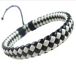2018 New Woven Cowhide Leather Rope Bracelet  Ladies Men's