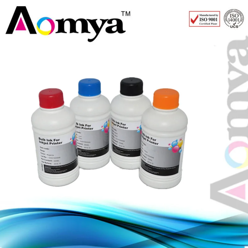 Aomya 4 Colors x 250ml Sublimation Ink Sub Ink Heat Transfer Ink for Epson L210 L350 L355 Mugs T-shirt Mouse Pads Printing Ink