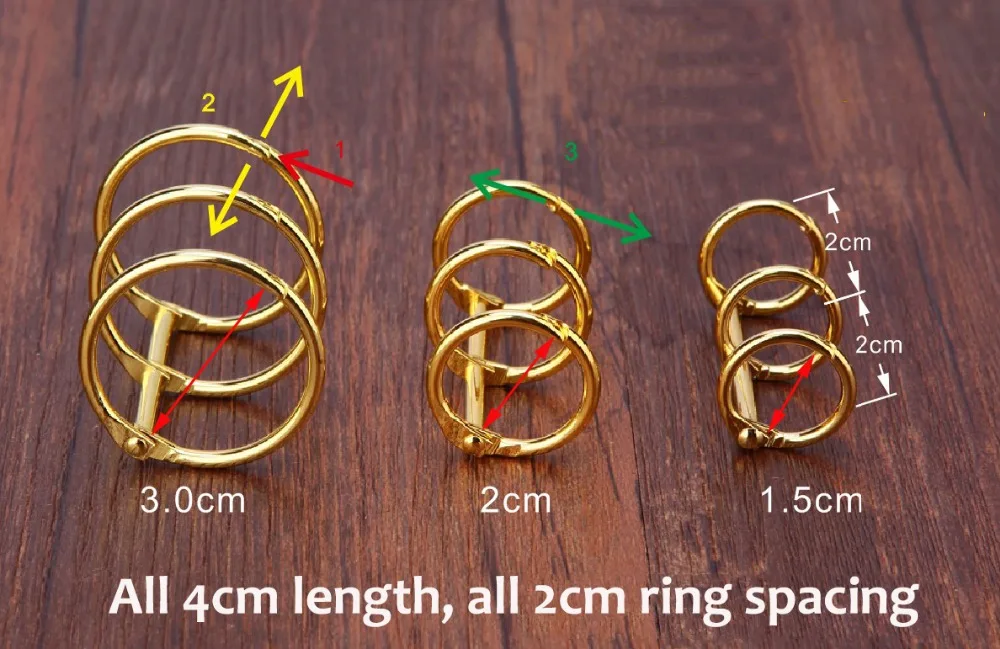 3 Hole Ringen, Paper Collection Clips, Metalen Paperclip. Diy Notebook Metalen Clips Goud Zilver Brons