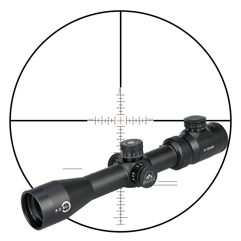 Canis Latrans riflescope optics sight shockproof waterproof TR 3-12x40 rifle scope for hunting GZ1-0286