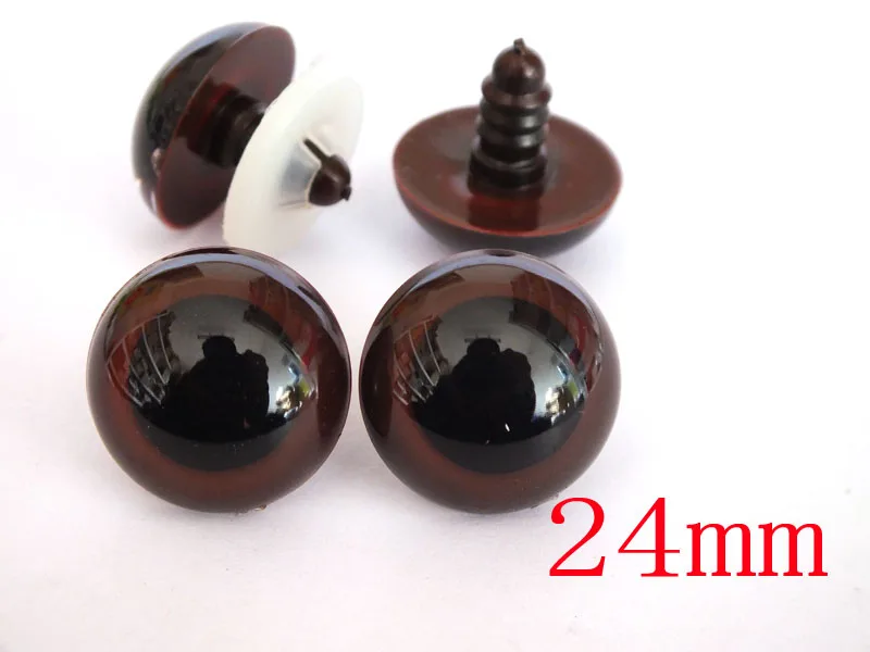 Frete grátis!! 60 pces 24mm brown segurança olhos/plástico de alta qualidade nova chegada quente segurança olhos para brinquedo