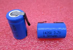 NEW battery 14250 ER14250 LS14250 3.7V 300mah Rechargeable lithium battery 1/2 AA Li-ion batteries leg feet foot