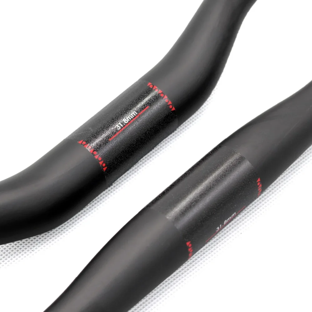 BALUGOE Carbon Fiber Bicycle Handlebars Matt Bicycle Handlebar Mountain Bike MTB Bicycle Handlebar 600mm-720mm