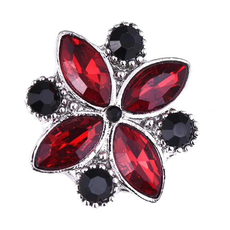 New Fashion Hearts Flowers rhinestone Beauty 20MM snap buttons fit DIY 18MM snap bracelet snap jewelry Christmas Gift