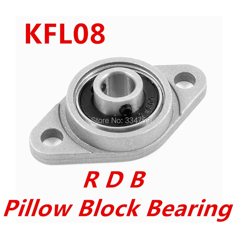 

20 pcs/lot 8mm diameter zinc alloy bearing housing KFL08 FL08 K08 flange bearing with pillow block bearing