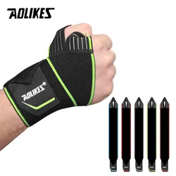 AOLIKES 1PCS Sports Wrist Band Wrist Support Strap Wraps Hand Sprain Wraps Bandage Fitness Training Safety Hand Bands