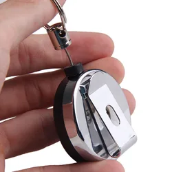 Portable Mini Key Buckle Metal Body Steel String Safety Key Holder Keyring Retractable Rope Keychain Anti-Lost Key chain Gift VL