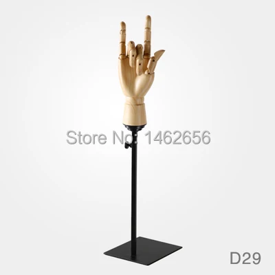 

Fashion Design Large Wooden Human artist Wood Crafts Hand Toy Flexible WoodenHand Mannequin With Base Decoracao Mannequin