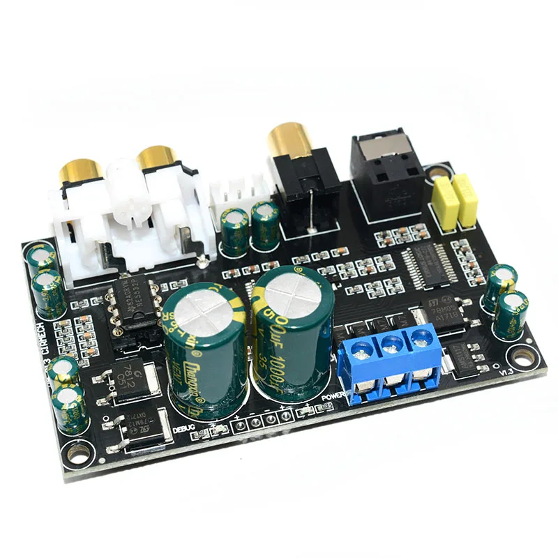 Optical coaxial audio decoder CS8416 CS4398 chip 24BIT192KHz SPDIF coaxial Optical fiber DAC decode board For amplifier