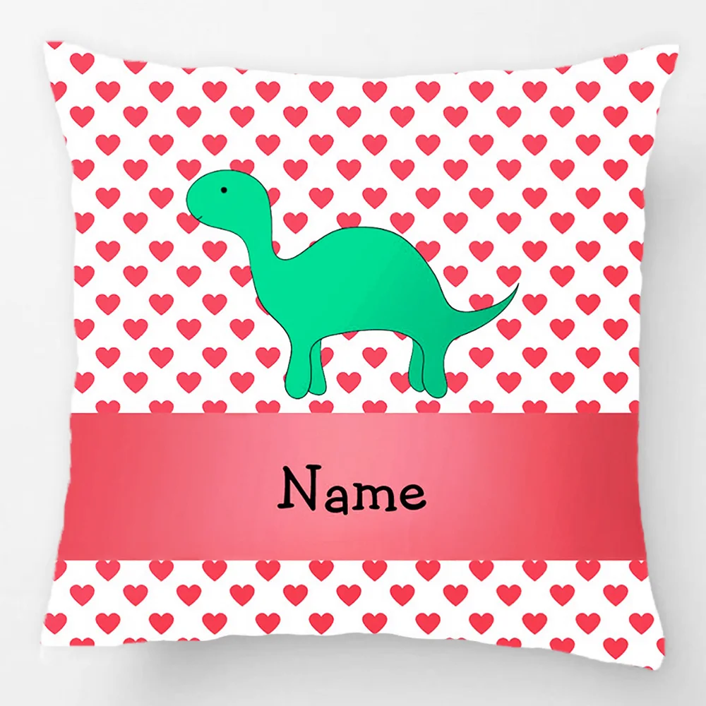 

Dinosaur Pink Hearts Polka Dots Throw Pillow Case Decorative Cushion Cover Pillowcase Customize Gift By Lvsure For Car Sofa Seat