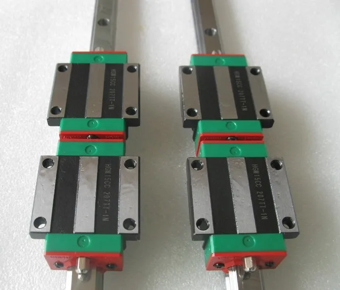 

2pcs Hiwin linear guide HGR20-2200MM + 4pcs HGW20CC linear flanged blocks for cnc