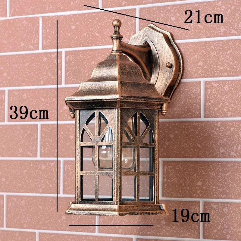 Antique Garden  Outdoor Wall Lights Vintage Pathway Bar Wall Sconce Bronze Aluminum Industrial Lighting Indoor LED Lamp