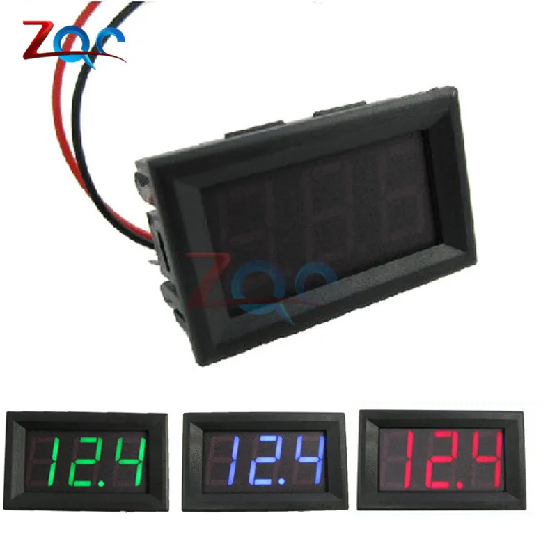 Mini LED Digital Display Voltmeter Detector DC 0-30V / DC 4.5 -30V / AC 70 -500V Voltage Monitor Tester Gauge for Motorcycle Car