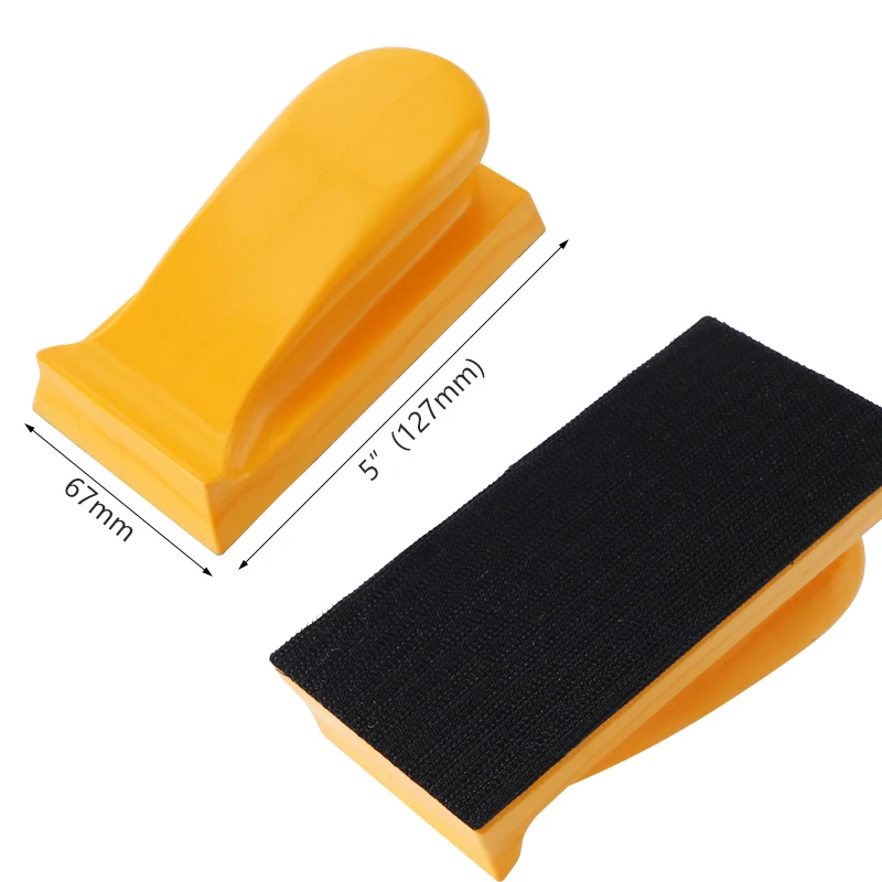 5 pollici Blocco di Levigatura di Gomma Gancio Loop Backup Pad Carta Vetrata Supporto A Mano Rettifica Blocco di Lucidatura Strumenti
