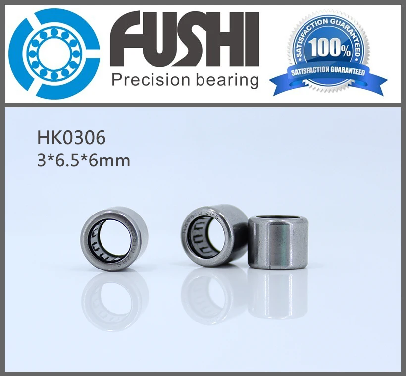 

HK0306 Bearing ABEC-1 (10PCS) 3X6.5X6 mm Drawn Cup Needle Roller HK0306 Bearings With Open Ends