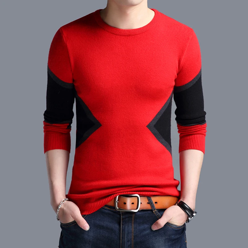 Liseaven Men Sweaters Warm Knitted Cashmere Sweater Christmas Casual O-Neck Pullover Men Pull Homme