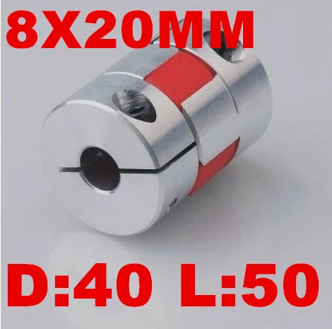 D40L50 series flexible plum clamp coupler D40 L50 shaft size CNC Jaw shaft coupling 8/10/12/14/16mm D40L50