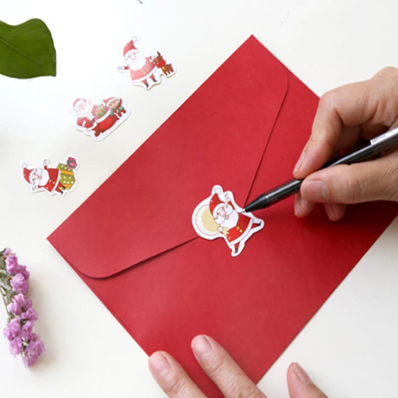 

48 Pieces /Pack Winter Sticker Christmas Claus Sticker Scrapbook Paper Diary Packaging Label Bullet Diary Cute Sticker