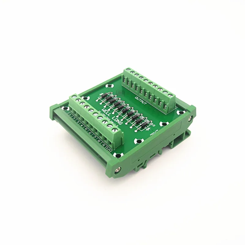 DIN rail  mountable Diode Protection Terminal Block IN4007 1A/1200V Diode Terminal Block.