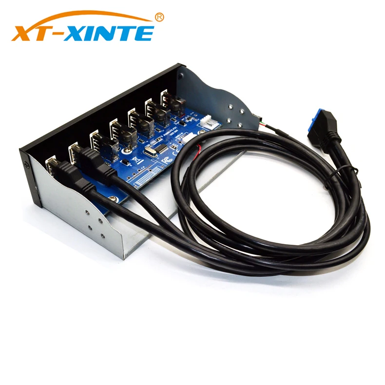 5.25 pollici 19pin a 2 Porte USB3.0 4 Porte USB2.0 Unità Ottica Pannello Frontale USB Hub Veloce Changer BC1.2 Connettore per PC Desktop