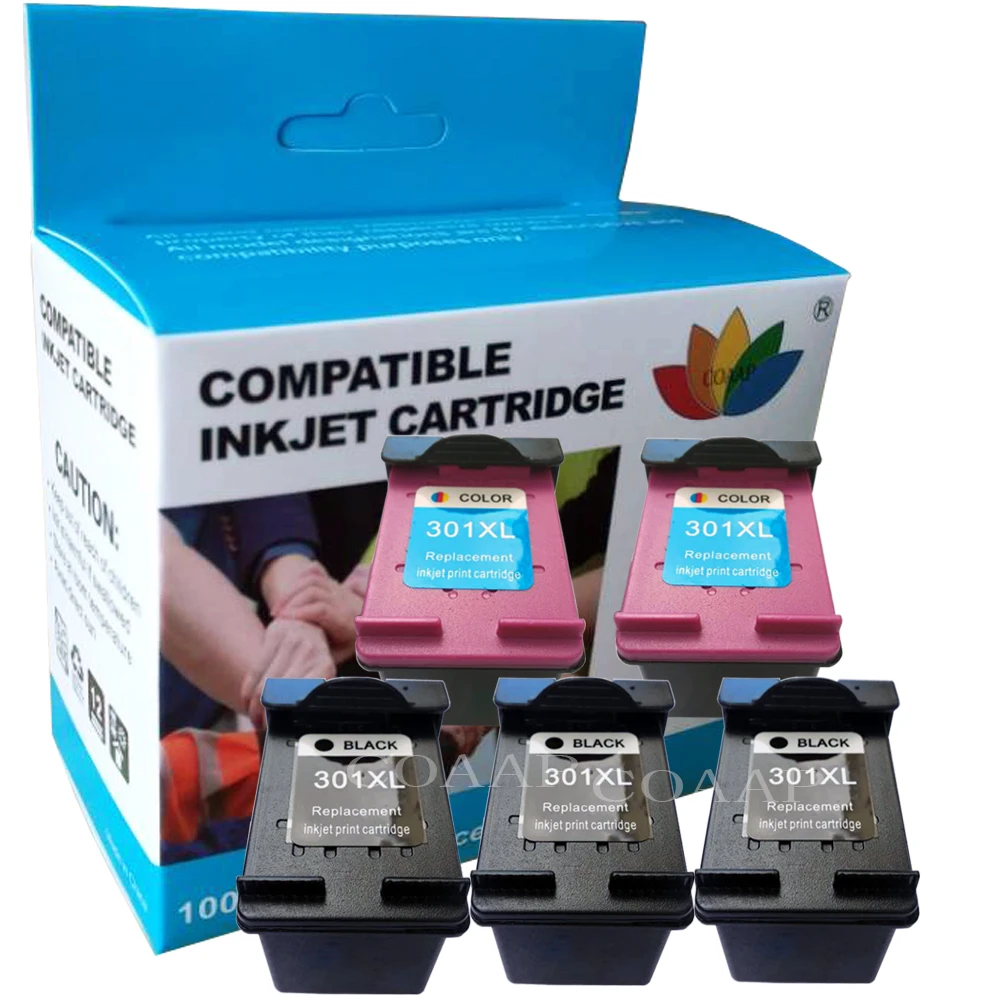 

Compatible Ink for HP 301 XL Deskjet 1000 1010 1050 1050A 2510 2514 2540 2542 2547 Printer，Refilled Ink Cartridges hp301