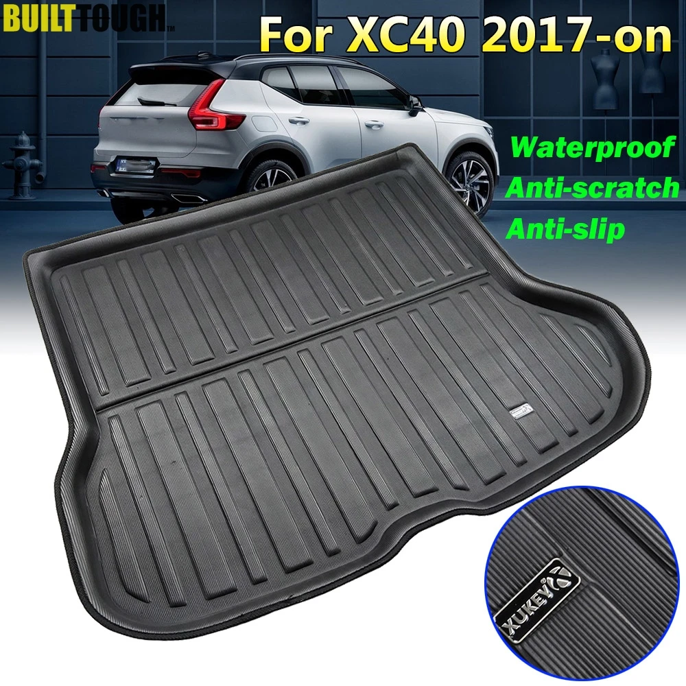 

Tailored Boot Liner Tray For Volvo XC40 2017 2018 2019 2020 Car Rear Trunk Cargo Mat Floor Sheet Carpet Mud Protector Waterproof
