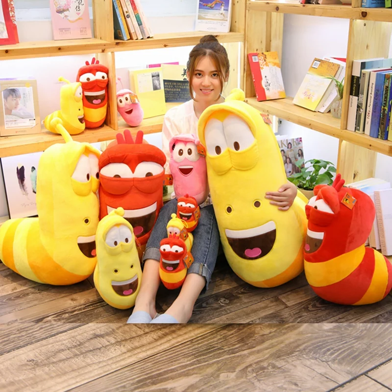 Cute Plush Insect Slug Larva Toys Stuffed Plush Doll for Kids Funny Worm Toys Baby Birthday Gift 3 Color Soft Toy