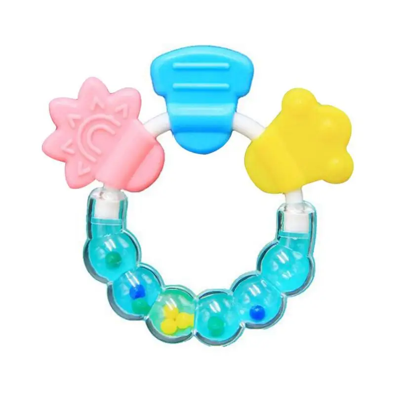 Baby Teether Necklace Silicone Teethers with Rattle Toys Teething Baby Bpa Free Baby Care Acessorios 2017 Safe Soft Christmas