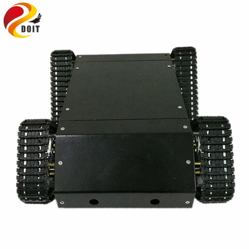 VT-100 de tanque RC negro con espacio cerrado para dispositivos eléctricos, Kit de desarrollo Arduino