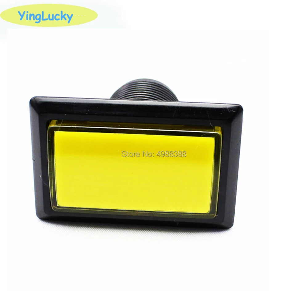 المنتج تفاصيل مستطيلة LED زر الضغط للقنطرة 50*33 مللي متر مضيئة فتحة لعبة زر 5 اللون الأحمر الأزرق الأبيض الأخضر الأصفر