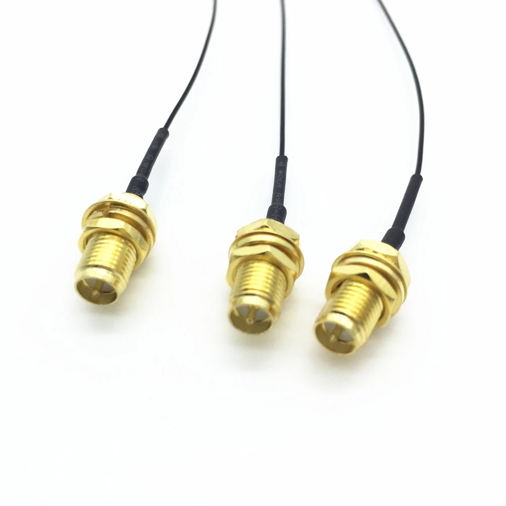 3 x IPEX MHF4 to RP-SMA Male Pin 0.8mm Cable for NGFF/M.2 Antenna WiFi Wireless router 25cm/9.8