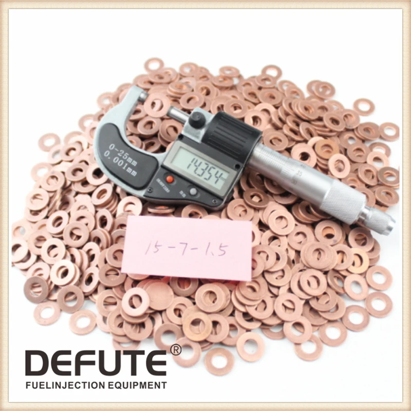 F00RJ01453 Common Rail Injector Copper Washers Shims Ring Gasket Size 15mm X 7mm X 1.5mm Thickness 1.5mm F00R J01 453