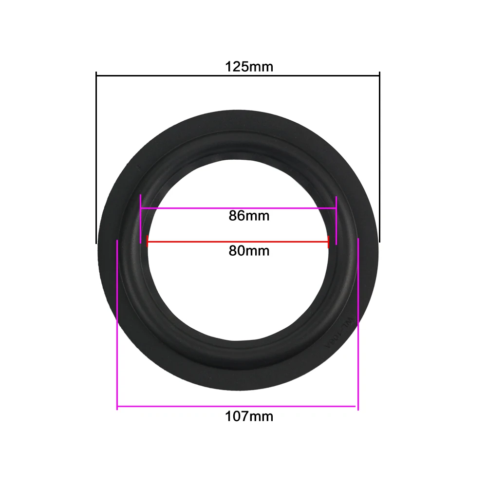 GHXAMP For JBL 4.5INCH 125mm 106A Speaker Rubber Surround Wide Side Speaker Repair Parts Folding Edge diy 2PCS