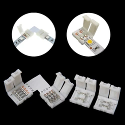 Solderless Clip-on Coupler Connector 2 Pin 10mm For 5050 Single Color LED Strip