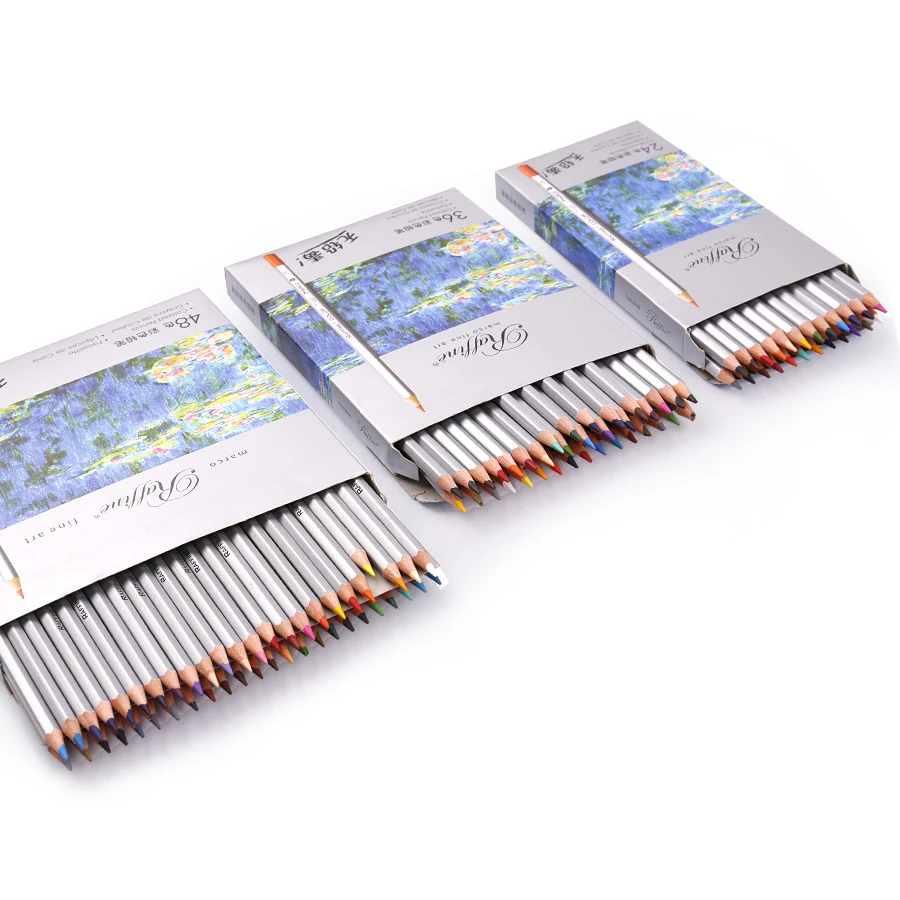 Conjunto de lápis de cor profissionais não tóxicos, 48 e 72 cores para crianças, ideal para desenho e pintura, livro de colorir