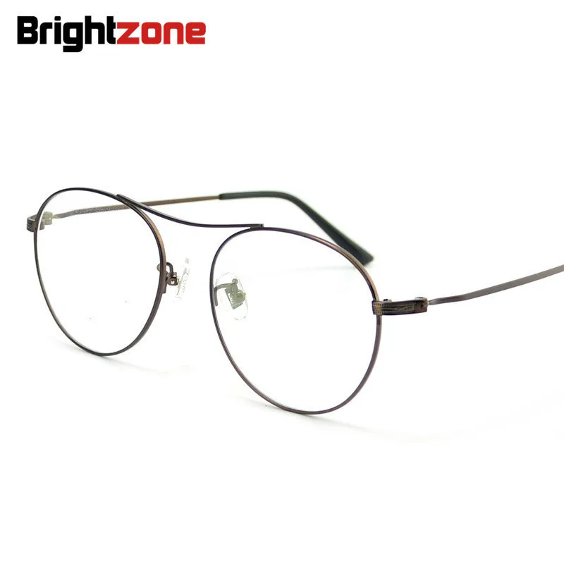 Brightzone Aviattor Pilot Full Rim 100% Pure Titanium Super Light Myopia Hyperopia Astigmatism Comfort Prescription Eye Glasses