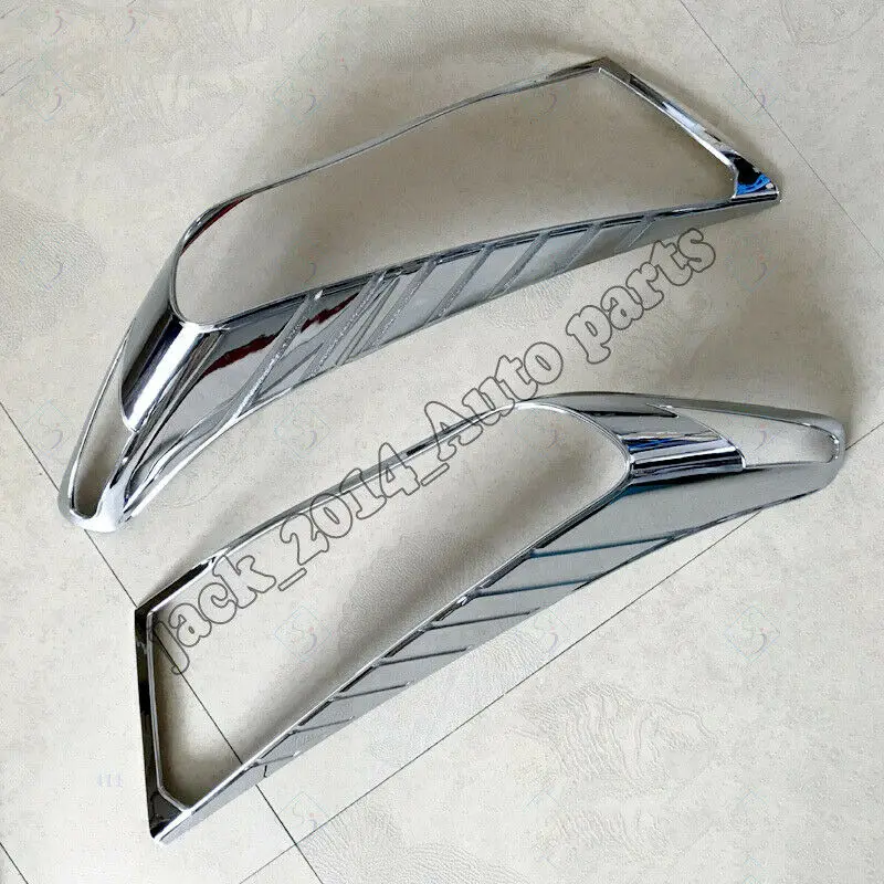 ABS Chrome Front Head light Lamp Cover trim 2pcs For Toyota Highlander 2011 2012 2013