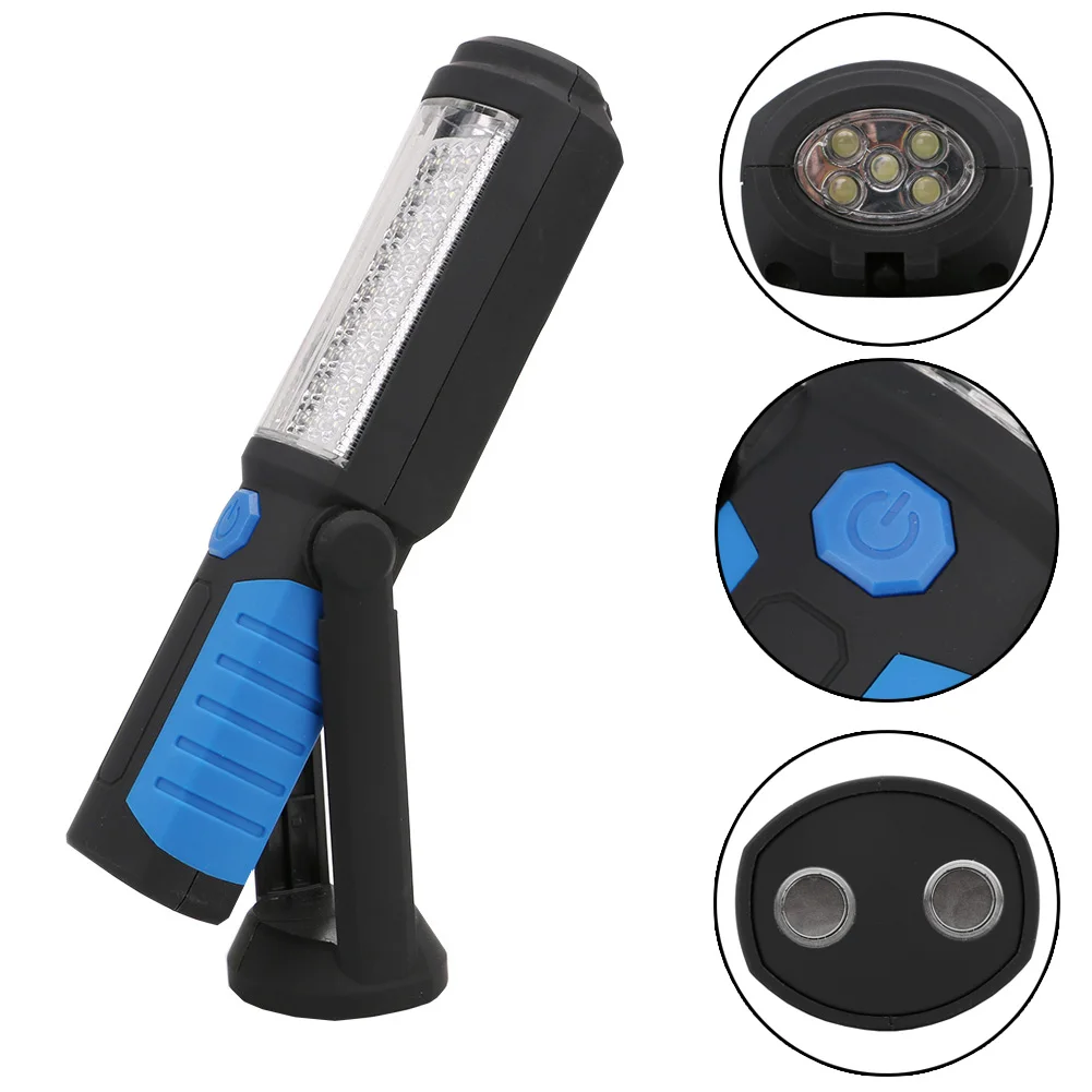 Portable 36+5LED Work Light Camping Emergency Lamp Flashlight Magnetic With Hook Stand Use 3 * AA batteries