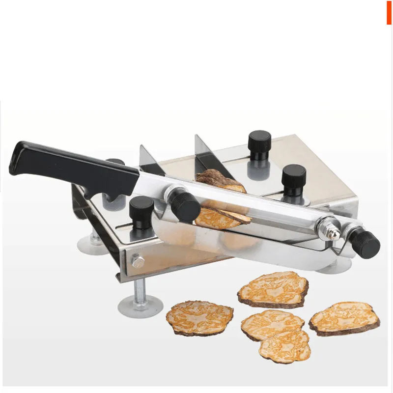 Tagliatrice del torrone della torta della gelatina affettatrice cinese della medicina di erbe robot da cucina affettatrice manuale della verdura della frutta dell'acciaio inossidabile