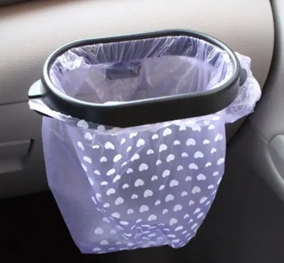 Car Stowing Tidying Accessories Rubbish Bag Frame Waste Trash Bag Holder Rack