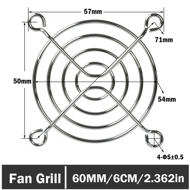 

200 Pieces 60mm 6cm Computer PC Case Fan Grill Protector Metal Finger Guard Cover