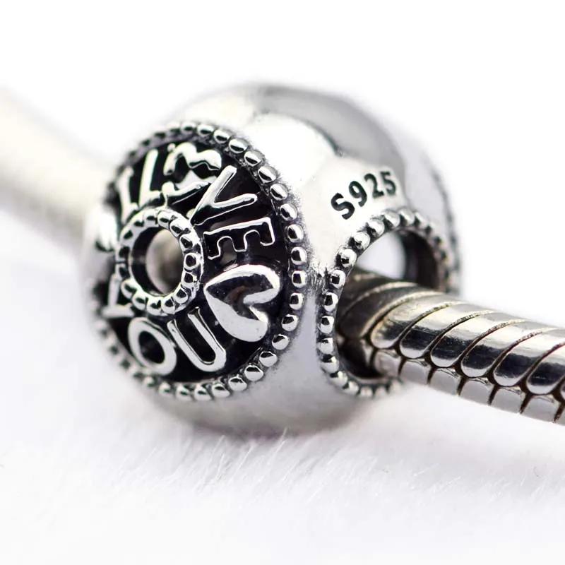 

Talk About Love Bead Fit серебряный браслет с шармами и ожерелье серебряные ювелирные изделия 925 для женщин браслет DIY подарок на день Святого Валентина