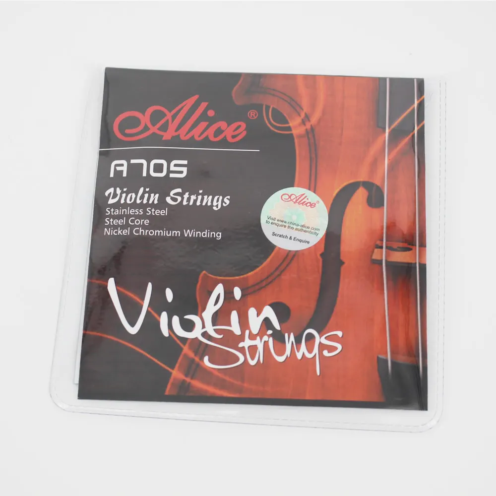

4 Pieces E A D G Steel Core Violin Strings Nickel Chromium Wound Set Strings for Violin 4/4,3/4,1/2,1/4,1/8