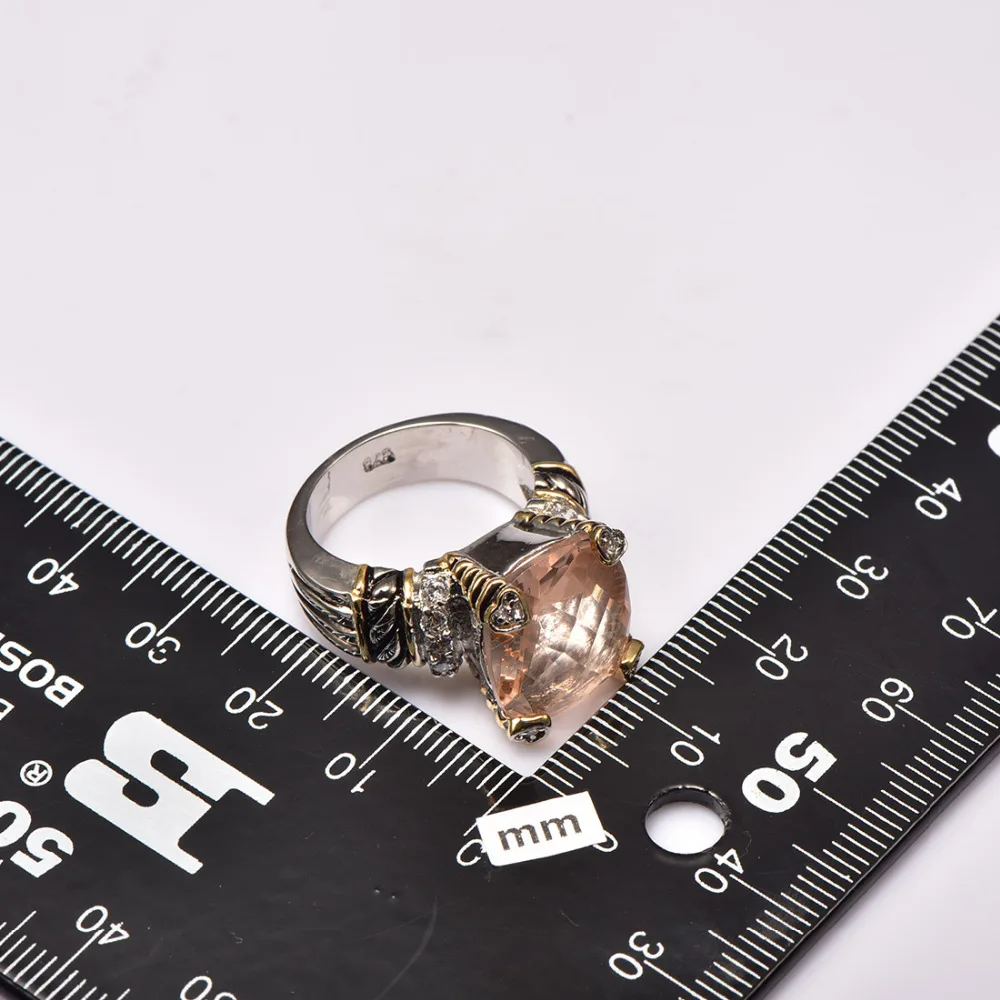 Hot Sale Morganite 925 Sterling Silver High Quantity Ring For Men and Women Size 6 7 8 9 10 F1441 Fine Jewelry