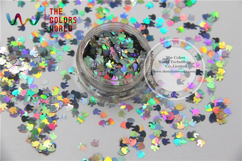 TCA100 Laser Silver Color Rabbit 4MM Size Glitter dust ,Specular luster glitter for nail,tatto,Art decoration and others